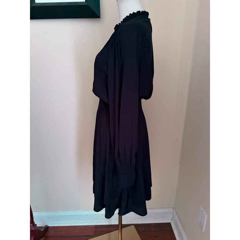 Brochu Walker Olivia Smocked Dress Tiered Mini Ruffle V-Neck Med - Picture 7 of 8